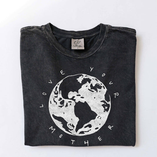 Love Your Mother Tee • Mineral Wash Black