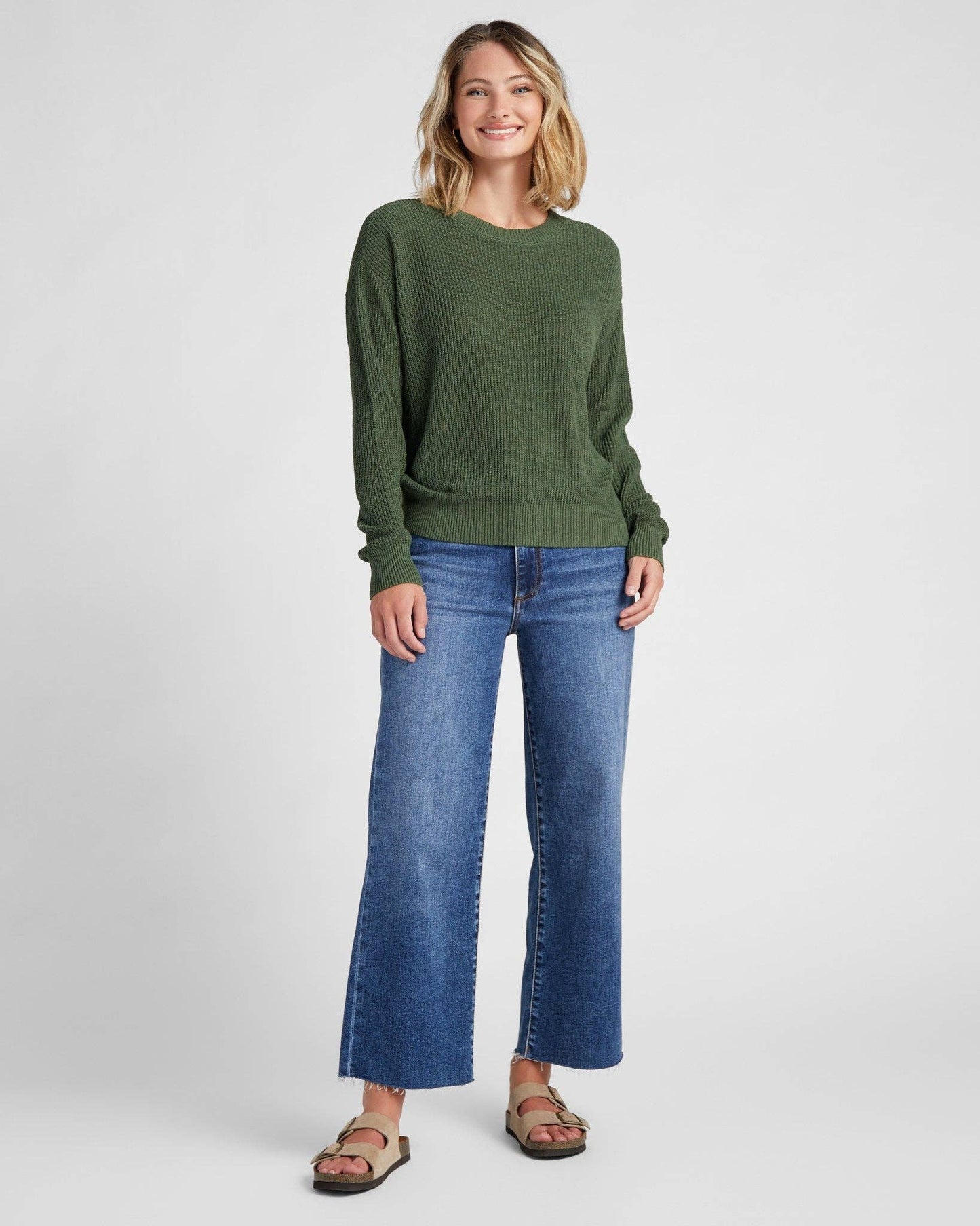 Coastal Crewneck Sweater • Olive Green