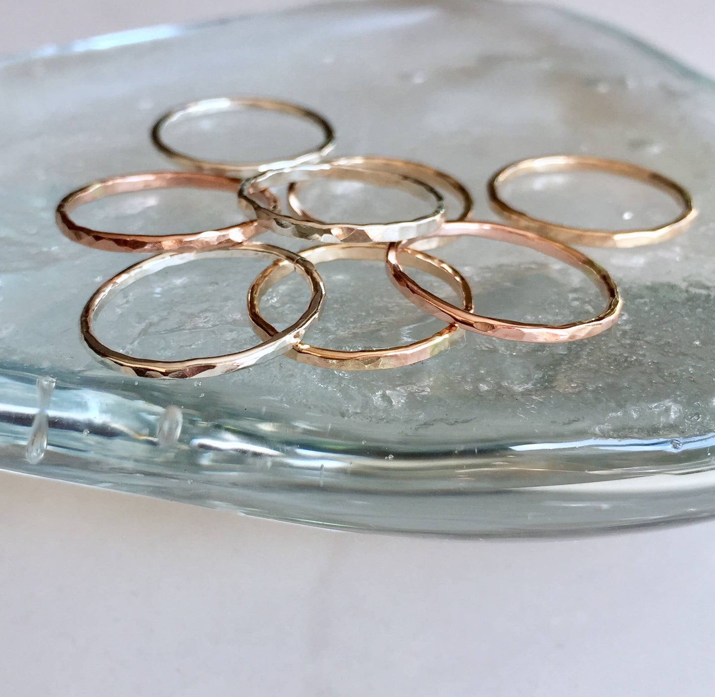 Stackable Rings • Hammered • Gold Filled or Sterling Silver