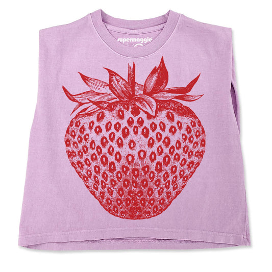 Super Maggie • Strawberry Maisie Heavyweight Muscle Tee • Pink Lavender
