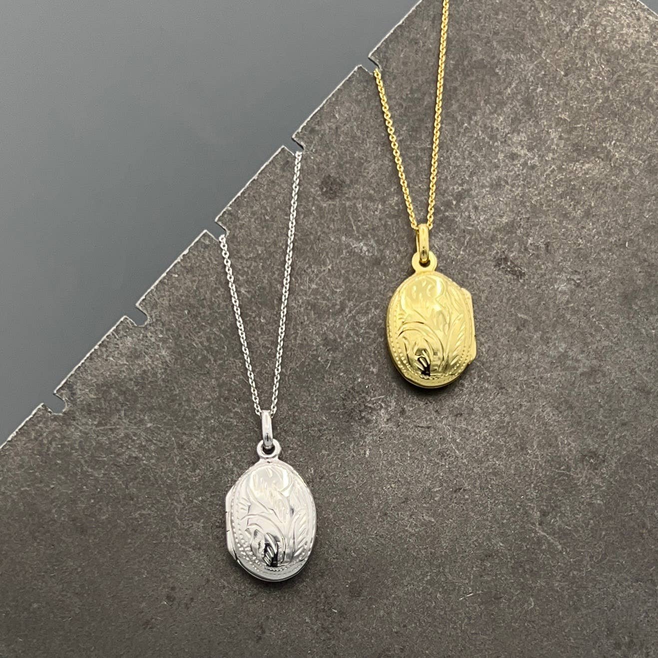 Mystic Oval Locket Necklace • Sterling Silver