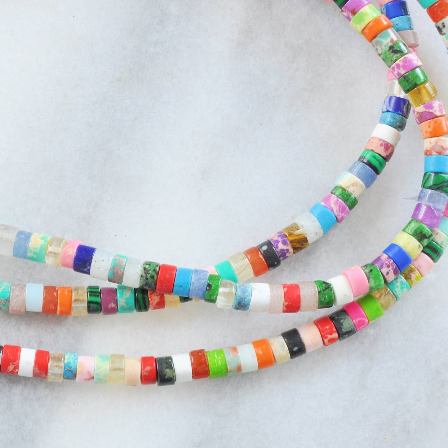 Handmade ON THE ROCKS Gemstone Beaded Choker Necklace