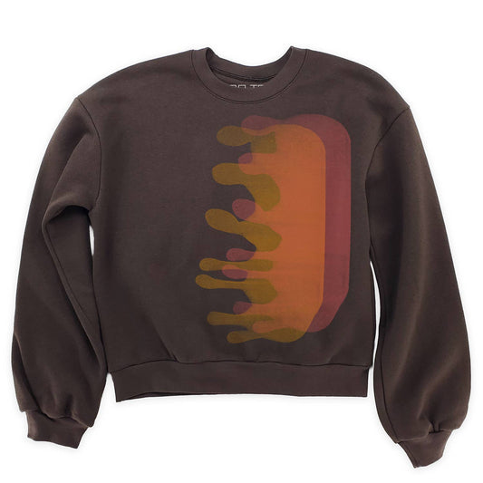 Sonia Fleece Sweatshirt • Blob • Chocolate Brown