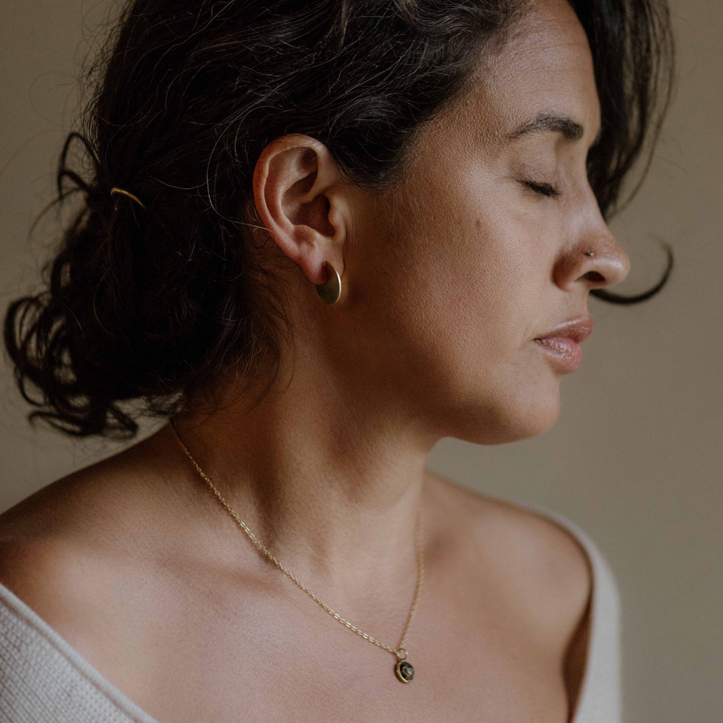 Common Form • Yuzu Stud Earrings • Brass