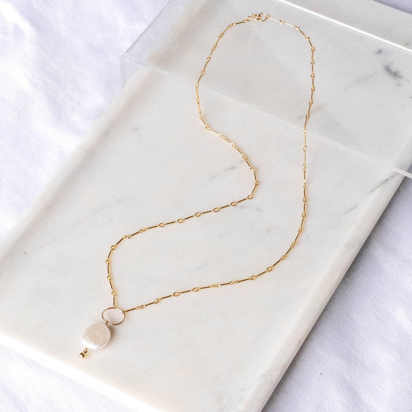 The Swell Life • Aura Pearl Necklace • 14K Gold Fill