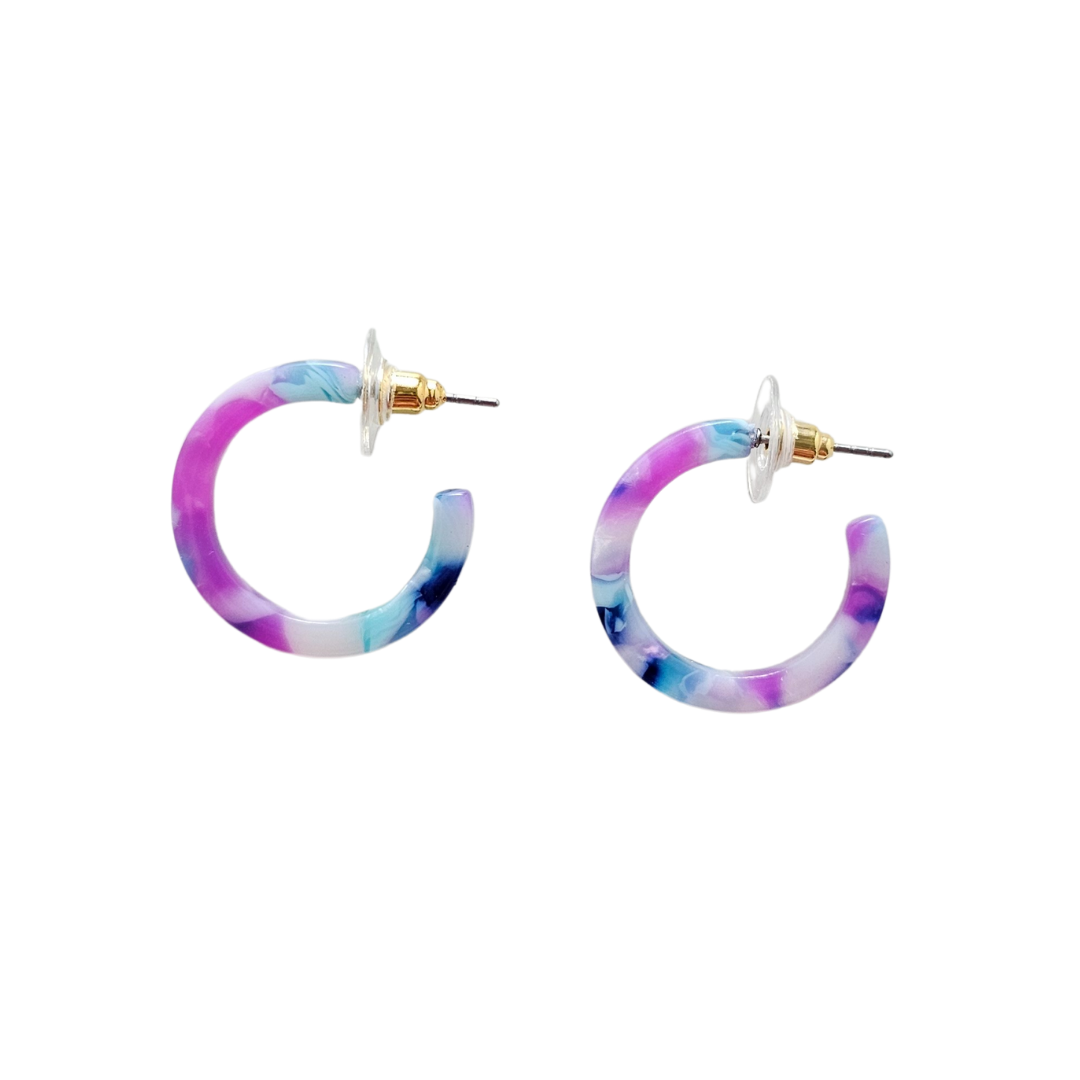 Cam Mini Hoops • Purple Party