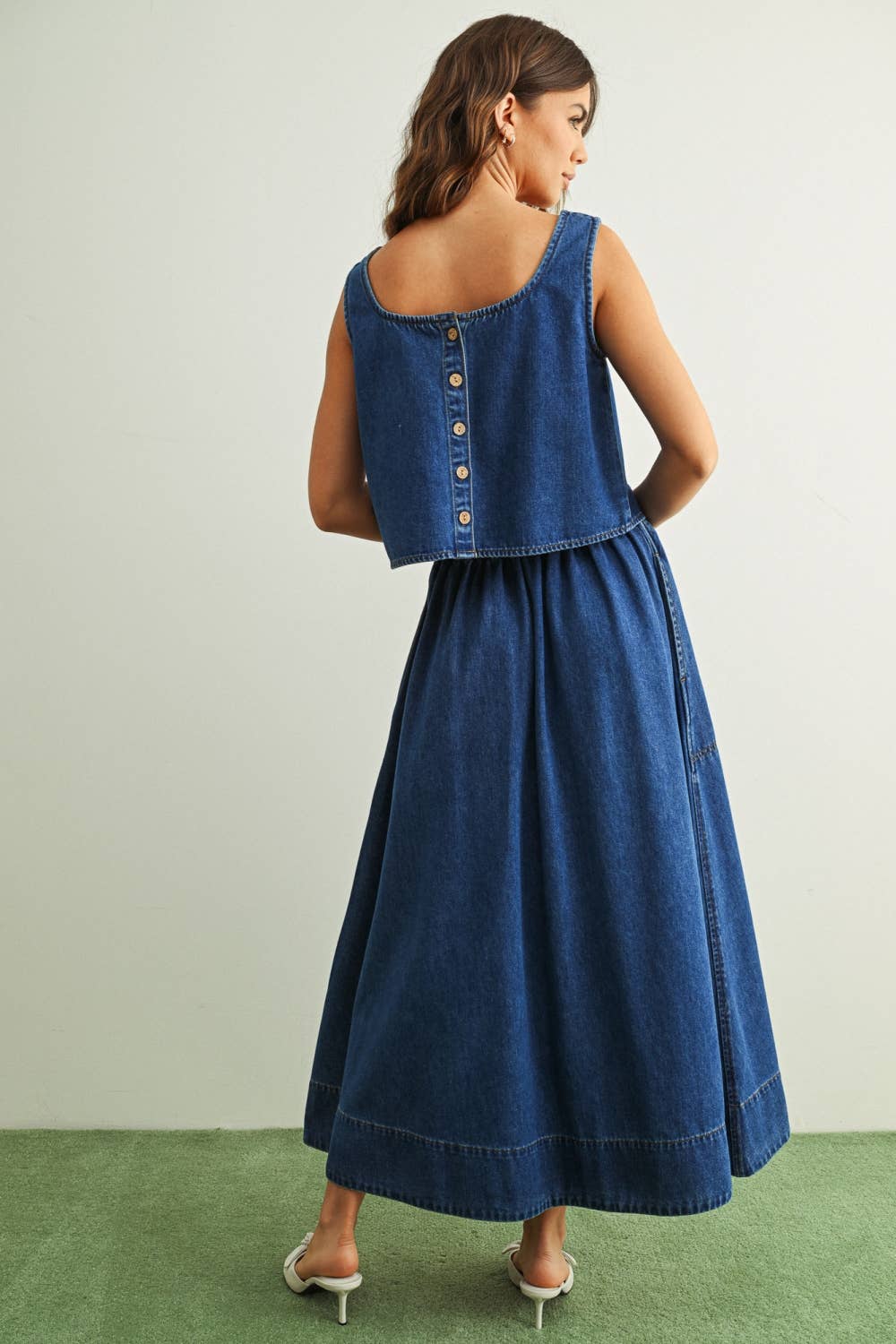 A Line Denim Skirt • Classic Wash