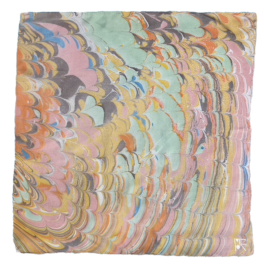 Hand Marbled Silk Bandana • Panic at the Disco