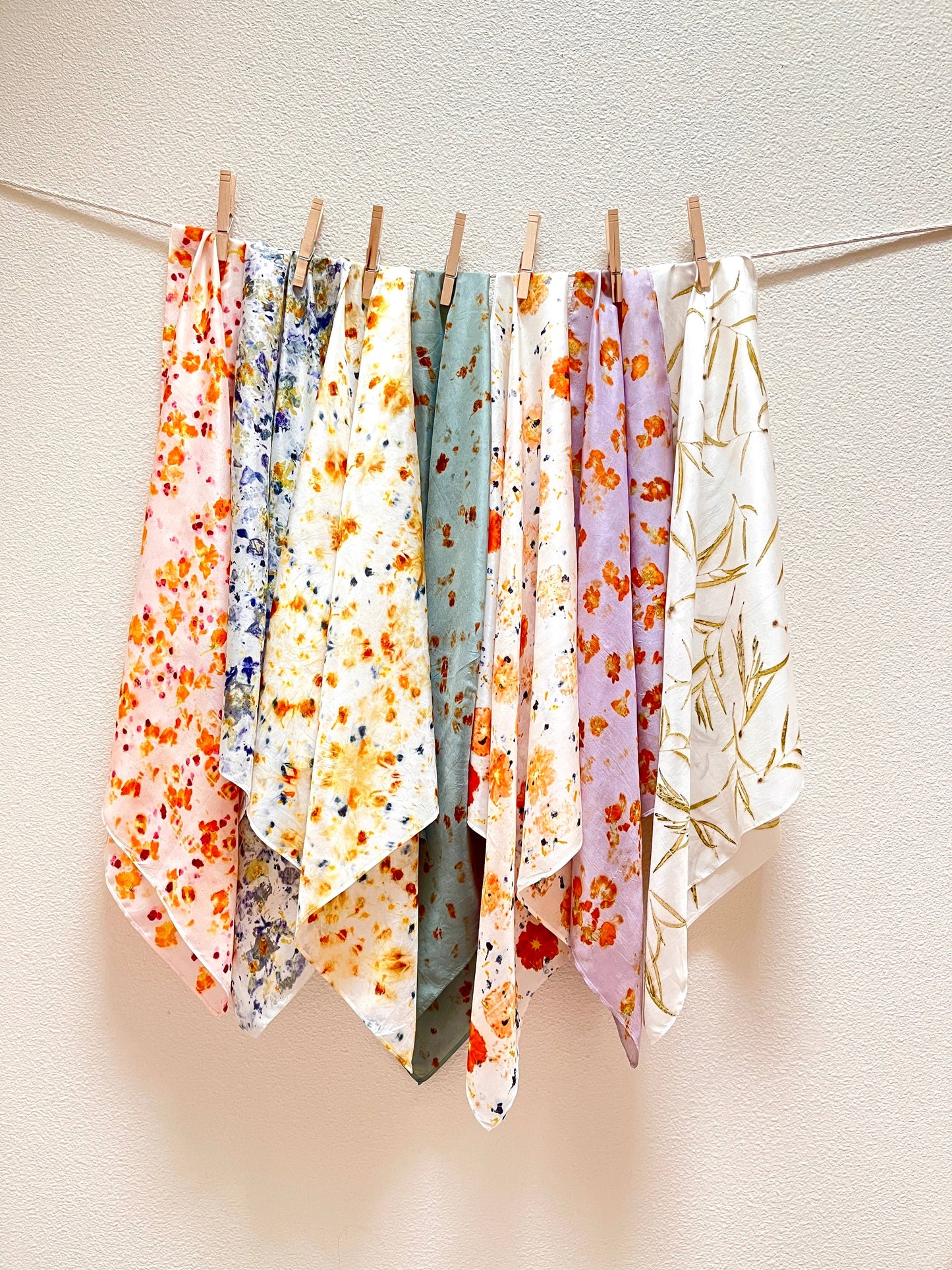 Vive Textiles • Naturally Dyed Silk Bandana Scarf • Lilac Sun