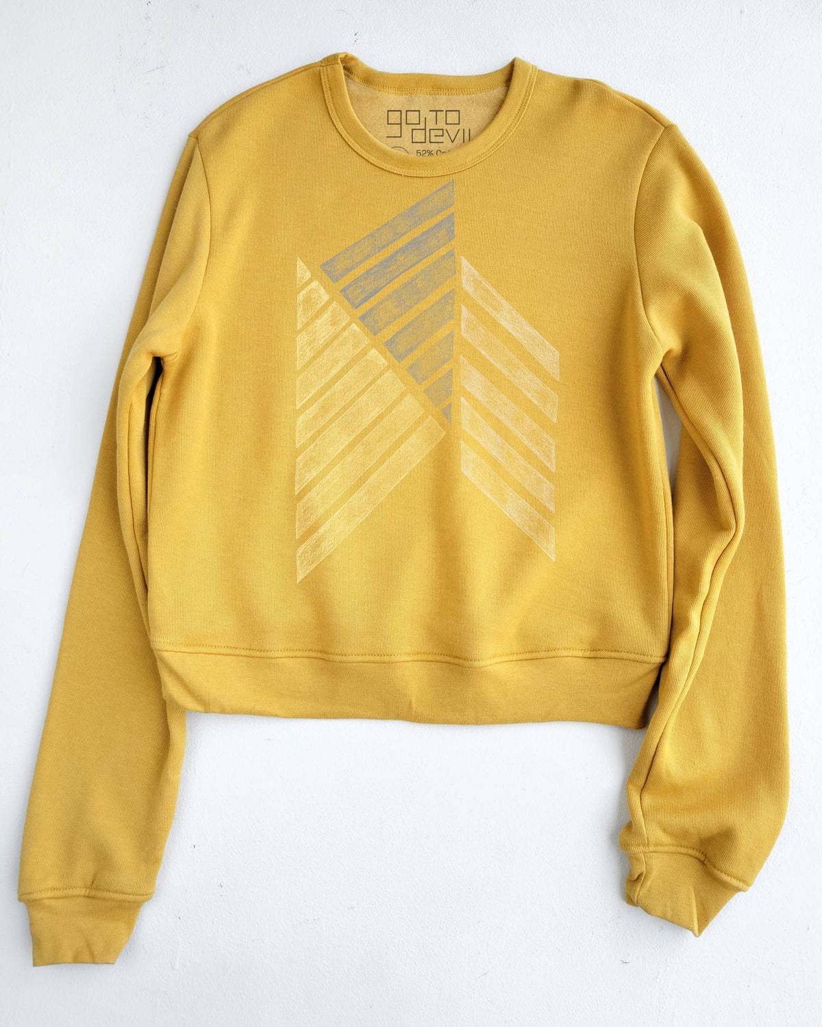 Fleece Sweatshirt • Triangles •  Mustard