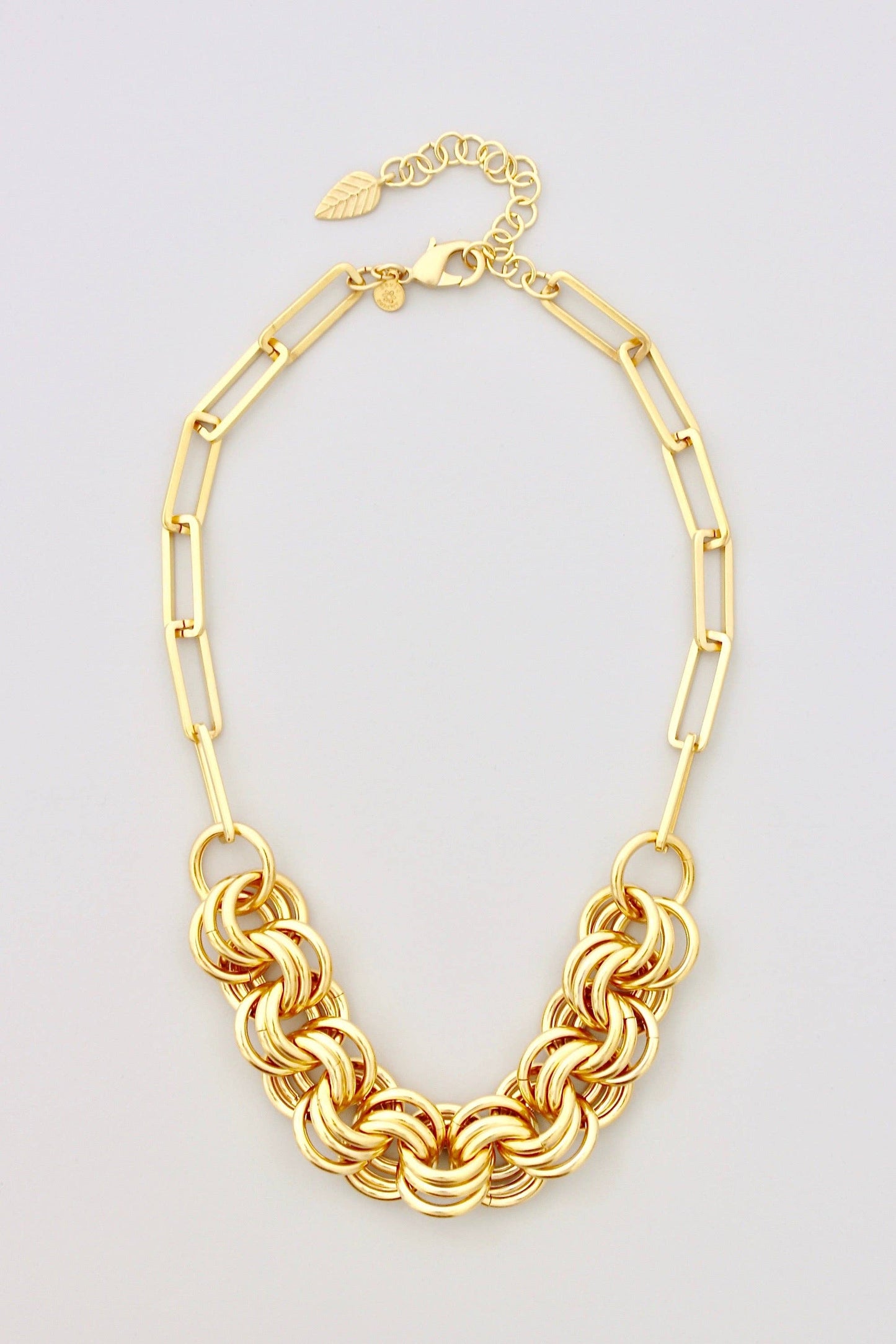 David Aubrey • Statement Chain Necklace • Matte Gold