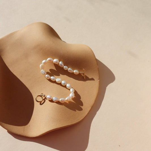 Pearl Toggle Bracelet • Sterling Silver