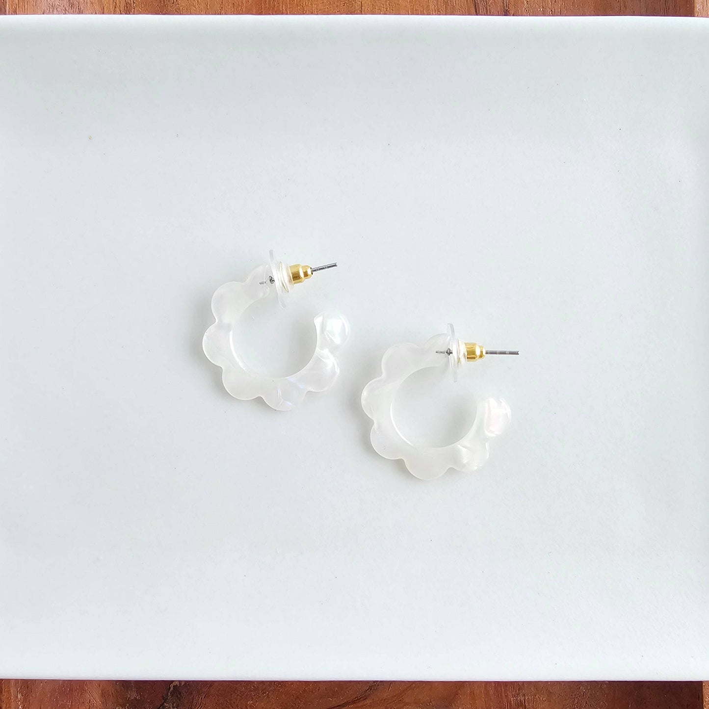 Flora Mini Hoops • Opalite