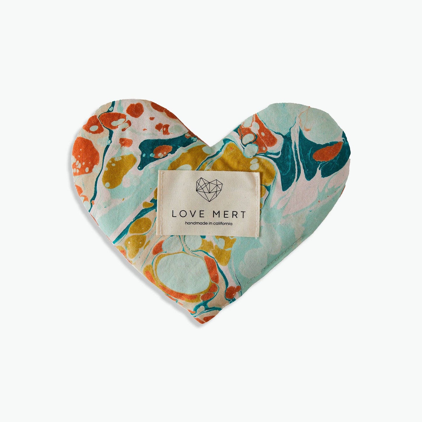 Love Mert • Eye Pillow • Hand Marbled Fabric • Lavender & Flax Seed • Lake