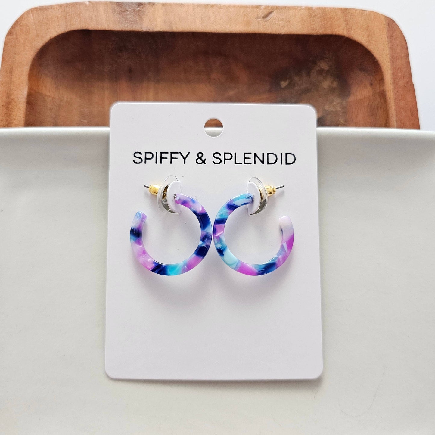 Cam Mini Hoops • Purple Party