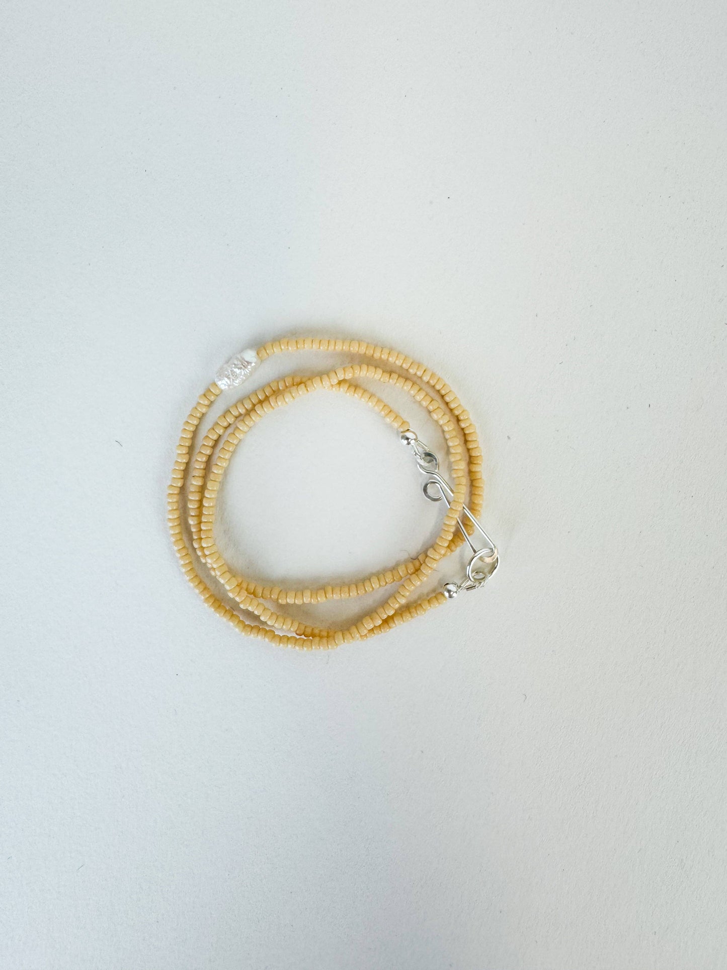 The Khadi Seed Bead Pearl Necklace • Butter