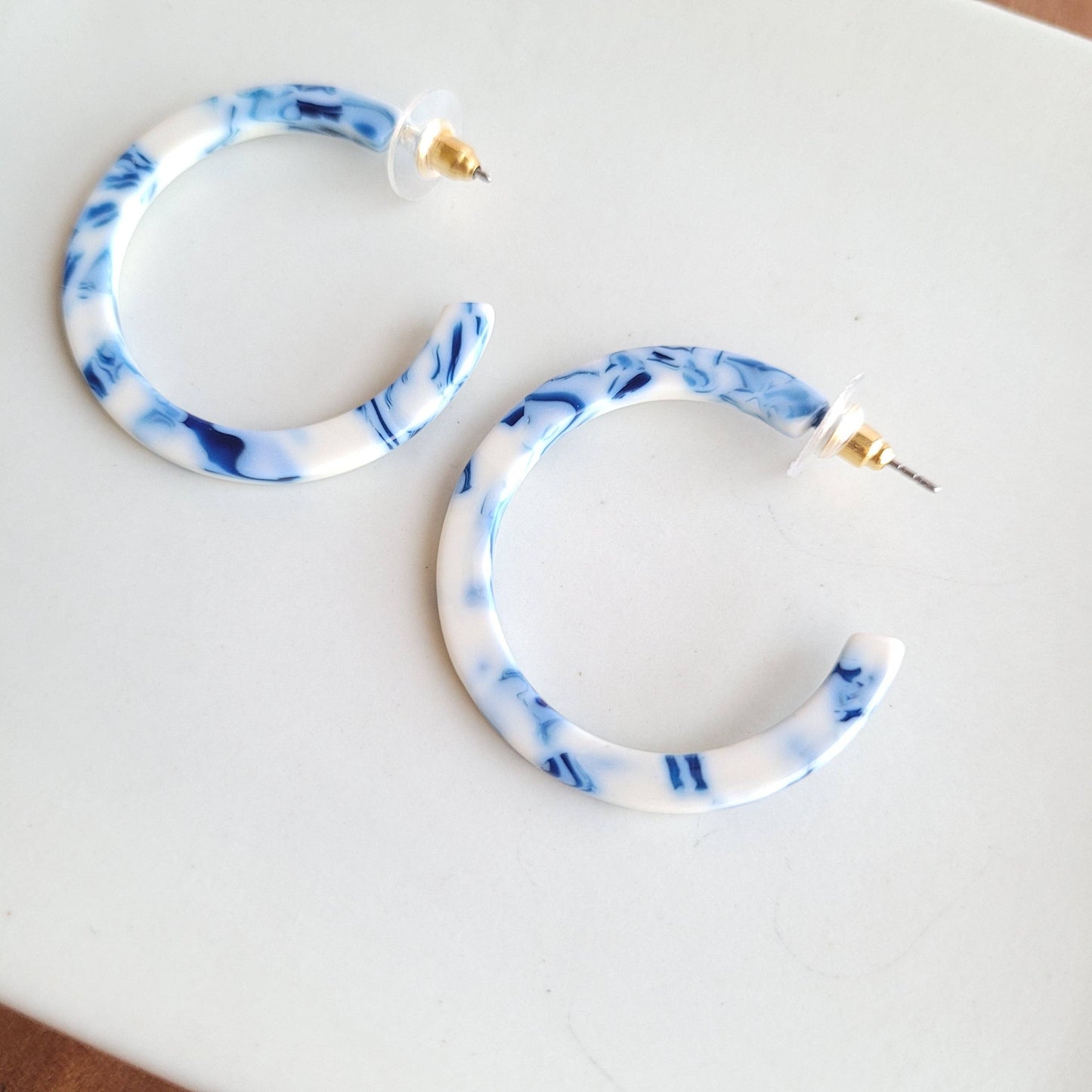 Camy Hoops • Greek Goddess Blue