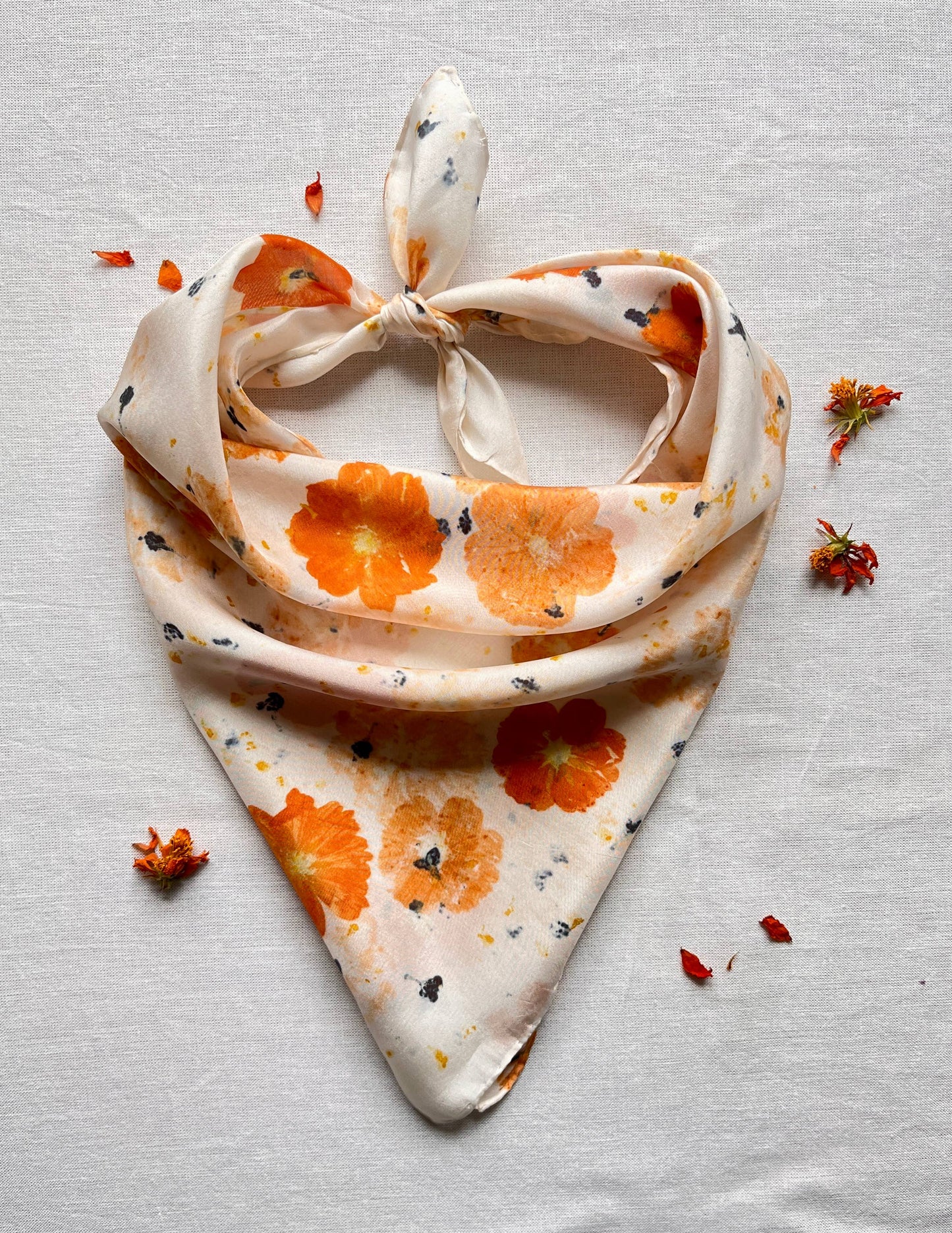 Vive Textiles • Naturally Dyed Silk Bandana Scarf • Abby
