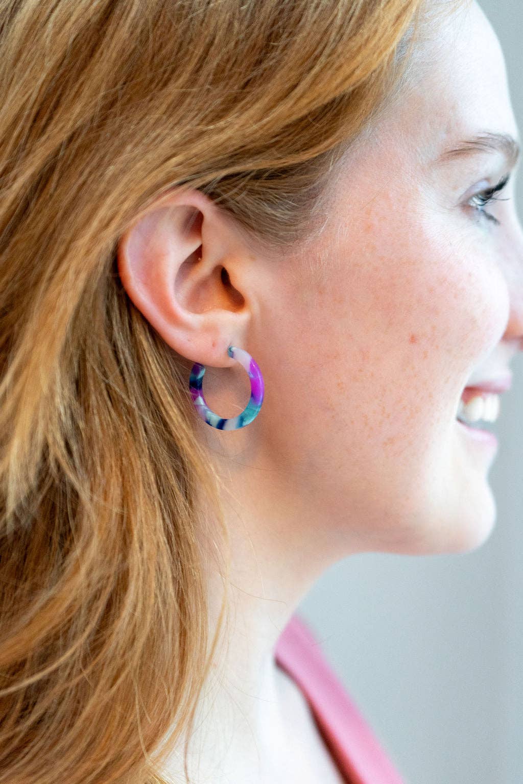 Cam Mini Hoops • Purple Party
