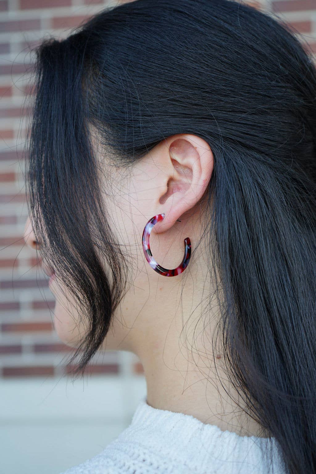Camy Hoops • Burgundy