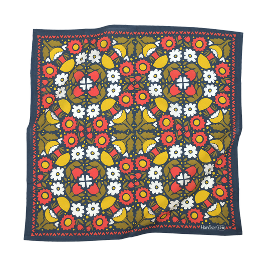Cotton Bandana • No. 128 Helga • Navy
