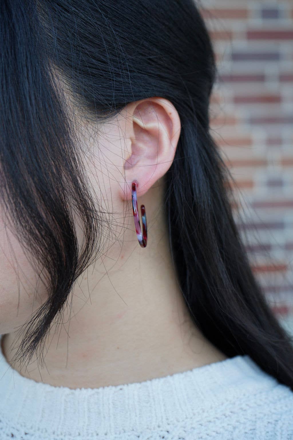 Camy Hoops • Burgundy