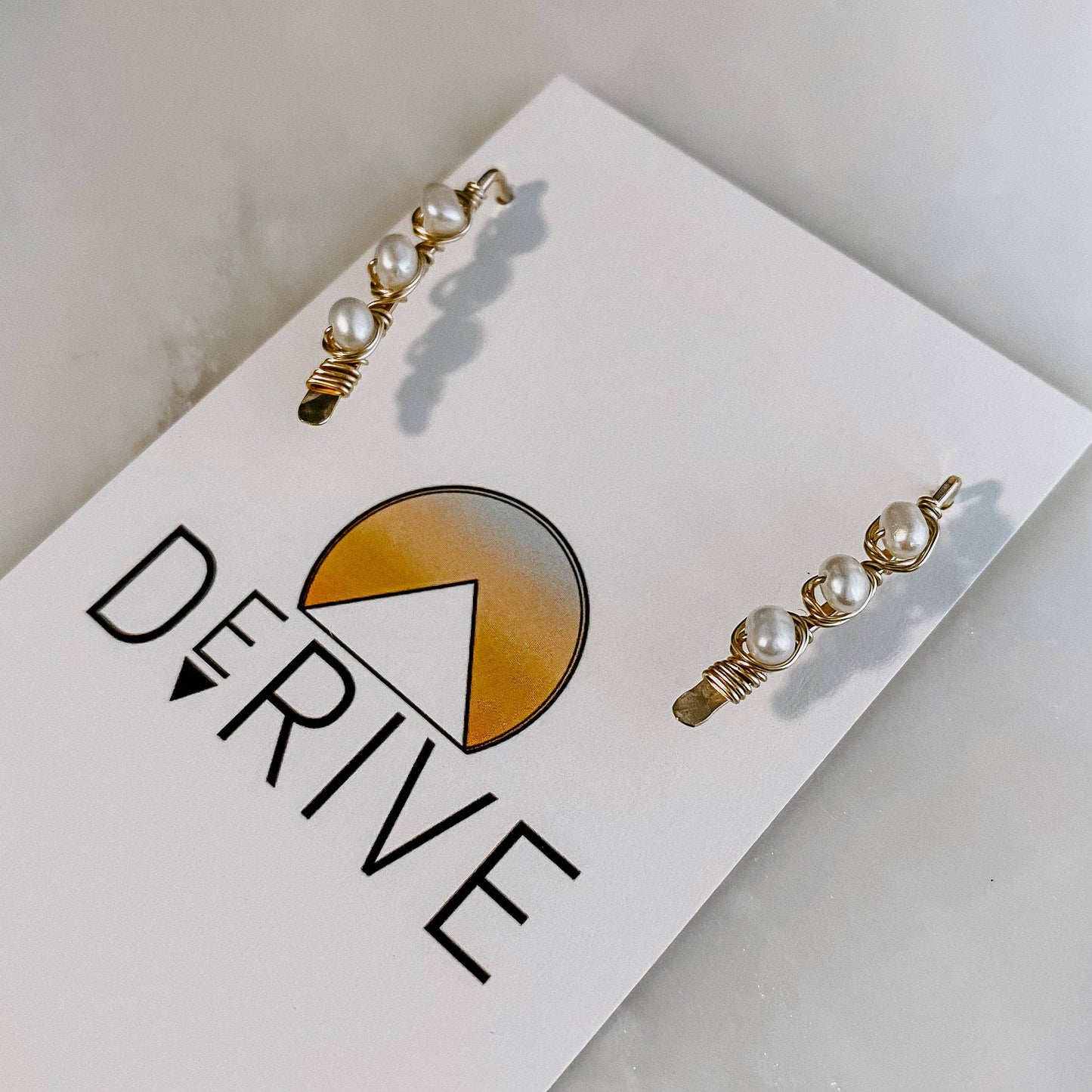 Pearl Ear Climber Earrings Gold or Silver