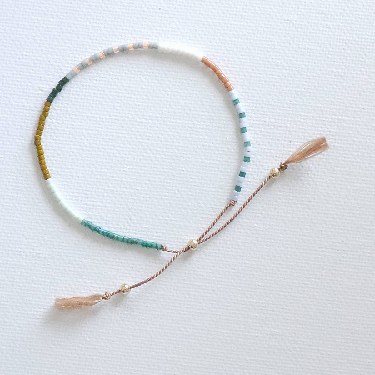 Adjustable Beaded Bracelet No. 113 • Multi-Color