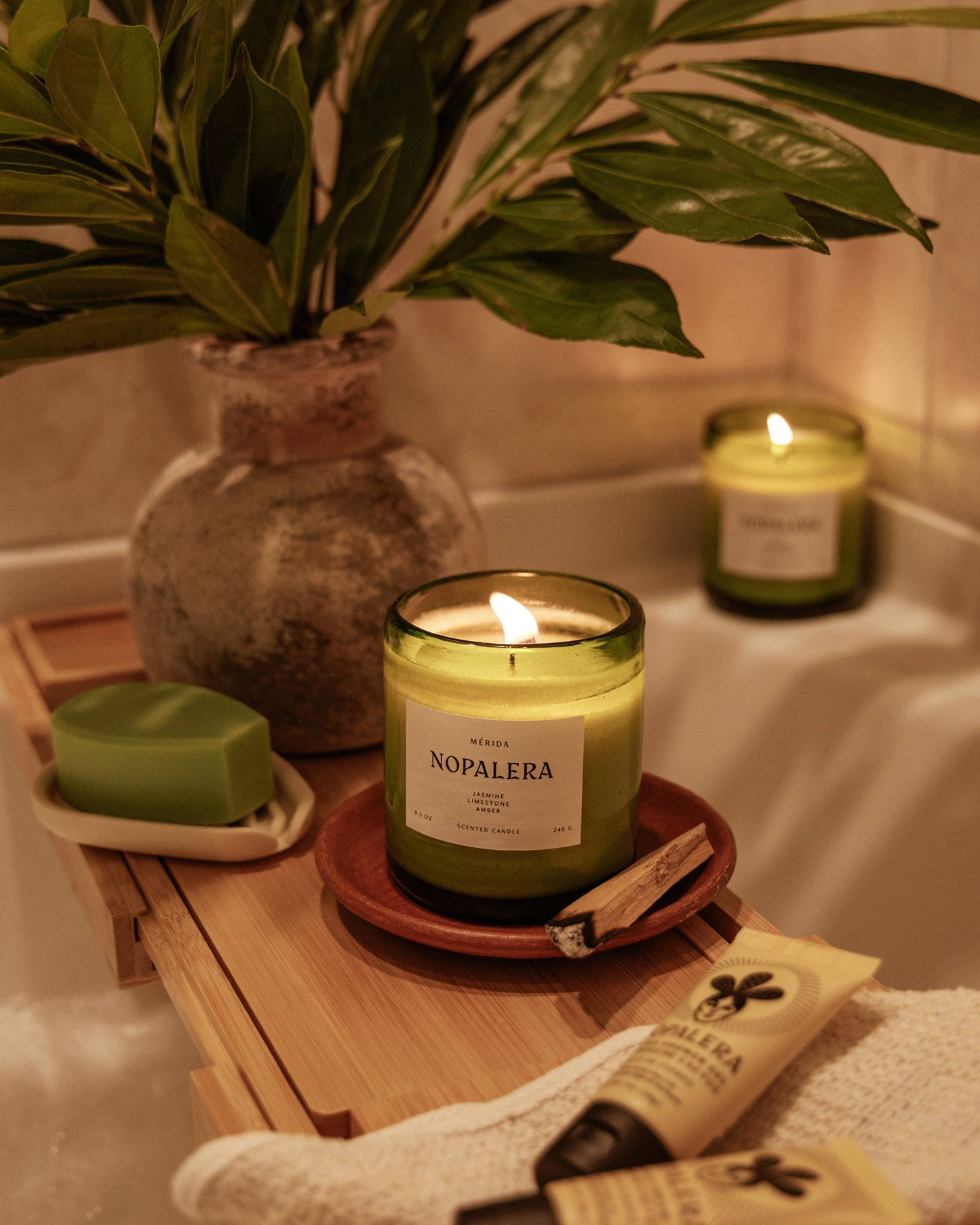 Nopalera • Merida Candle • Jasmine Limestone Amber