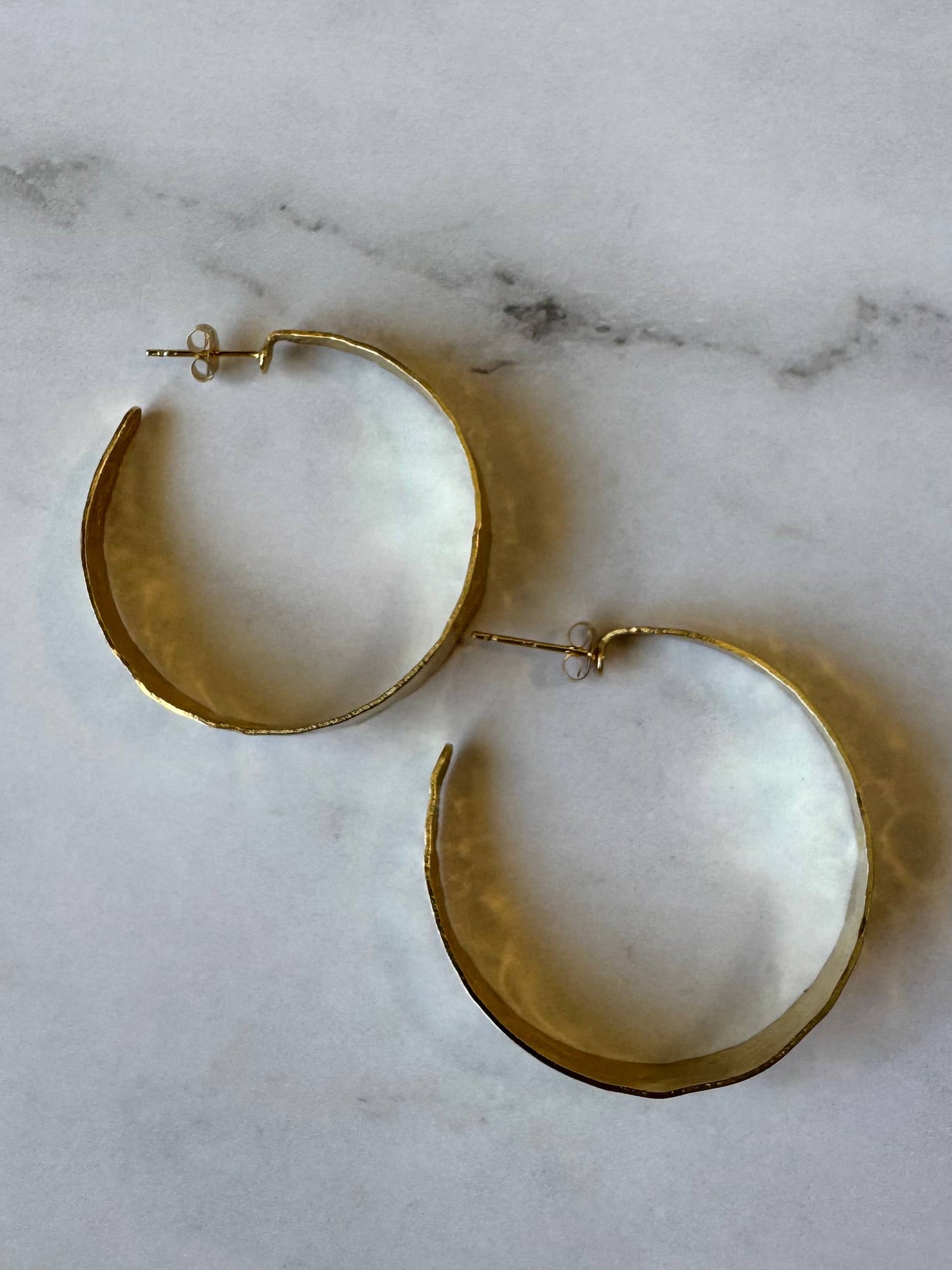 Jessica Matrasko • Linden Textured Hoop Earrings• 14K Gold Filled