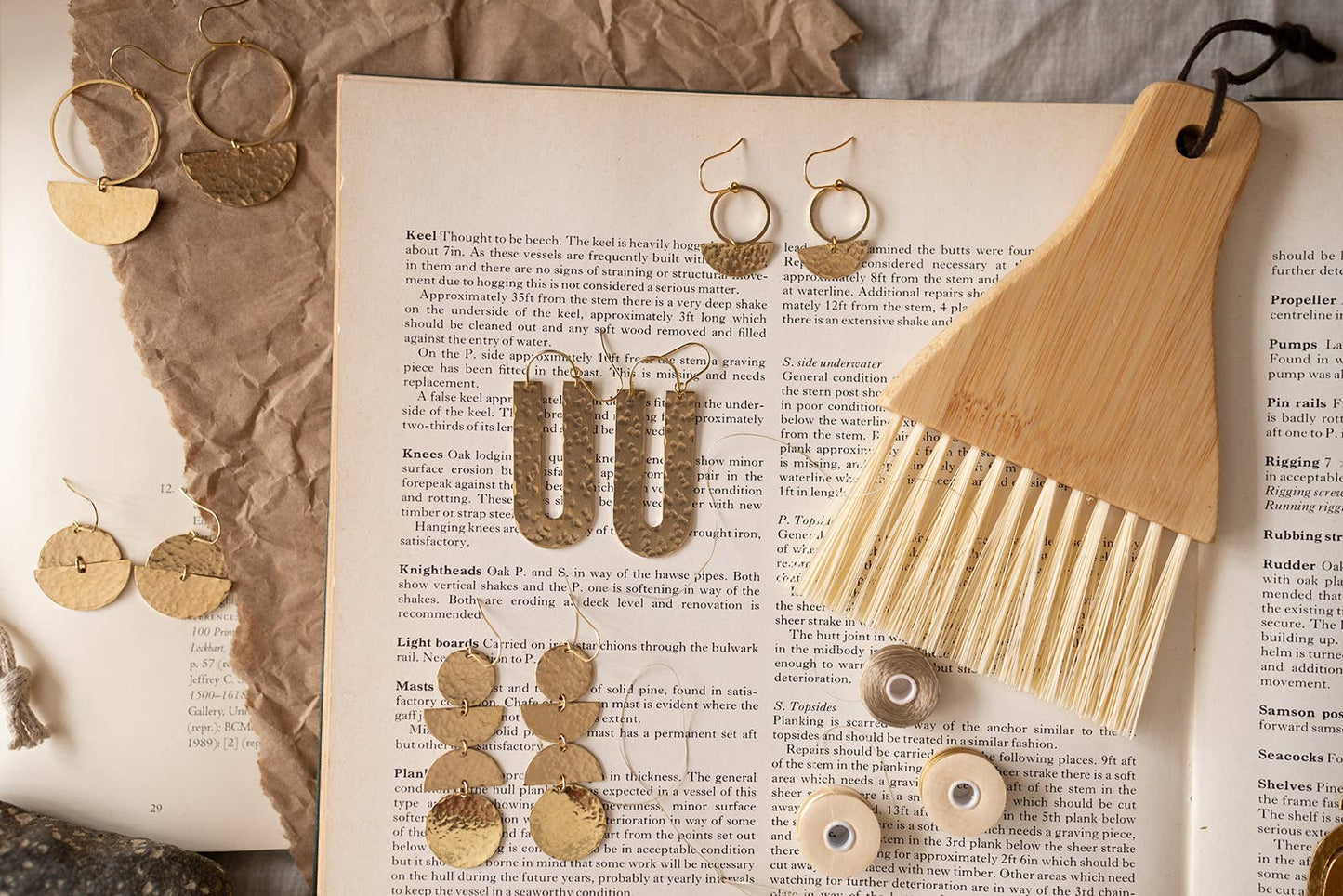 Found & Feral • Hammered Brass Earrings No. 19