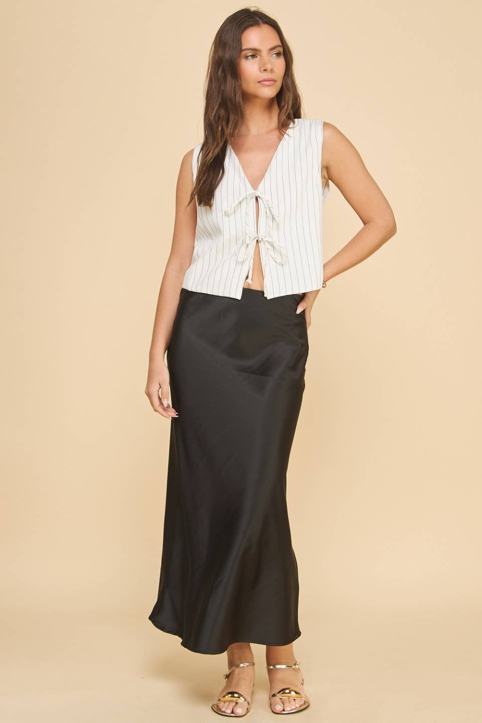 Satin Skirt • Black