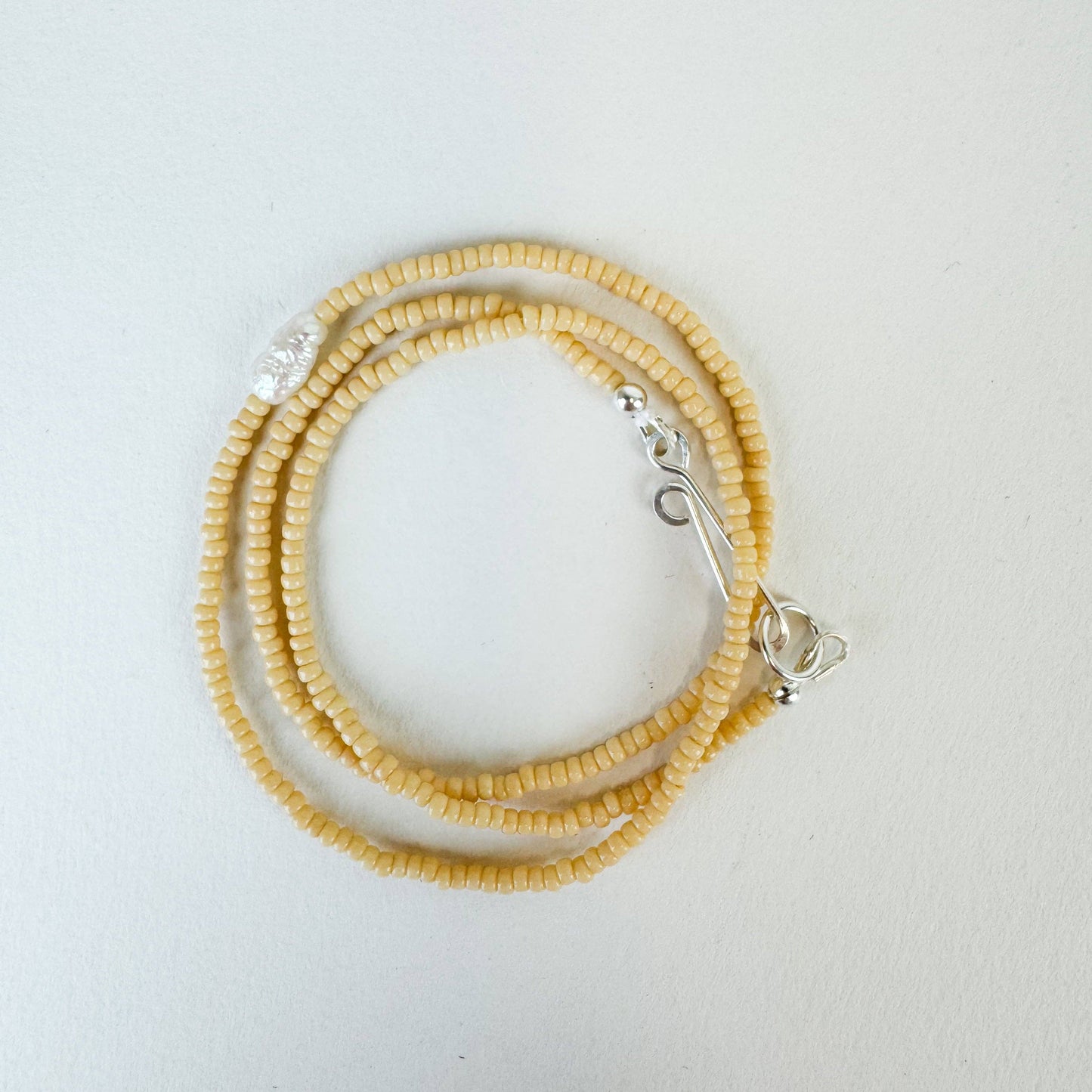 The Khadi Seed Bead Pearl Necklace • Butter