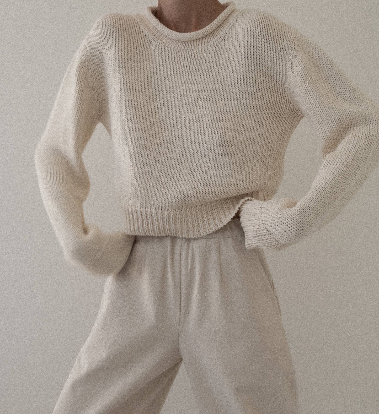 Laude the Label • Mare Rolled Neck Sweater • Ivory