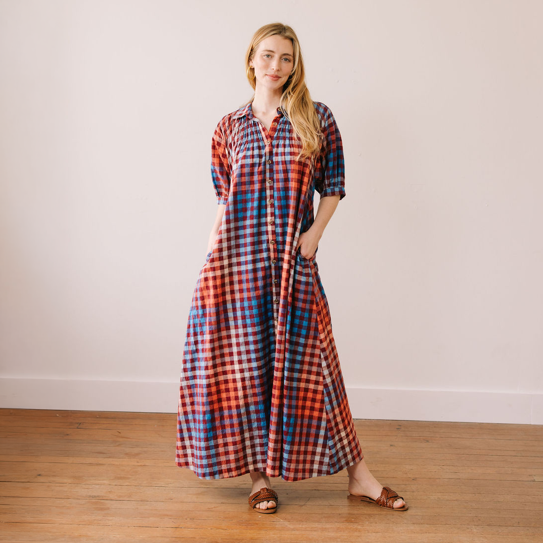 Sunshine Tienda • Oasis Dress • Cabernet Gingham