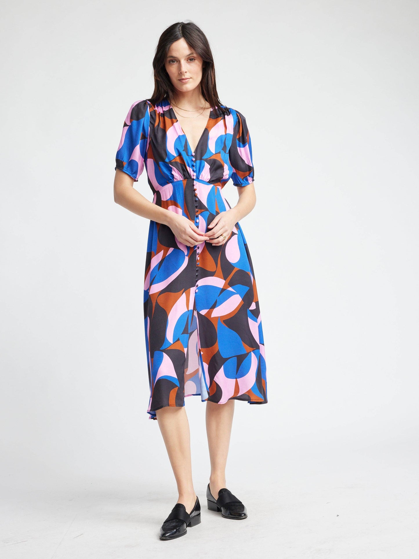 Self Contrast • Amiah Dress: Flamingo Print