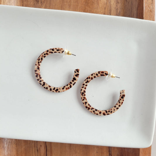 Camy Hoops • Brown Dot