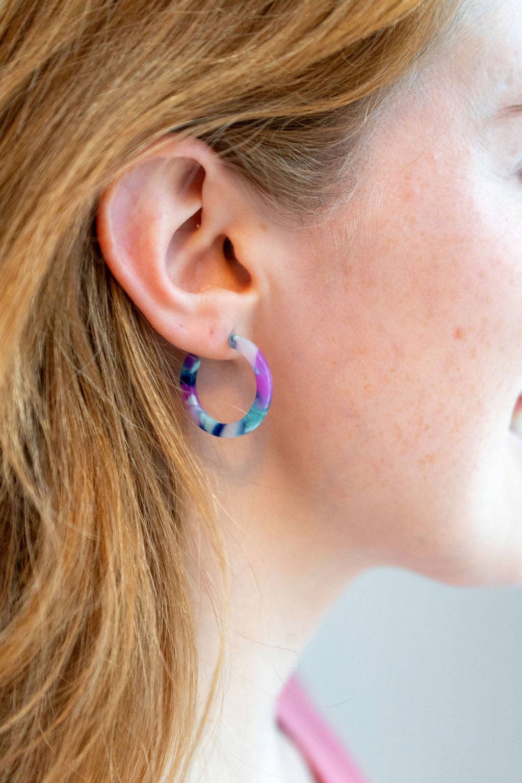 Cam Mini Hoops • Purple Party