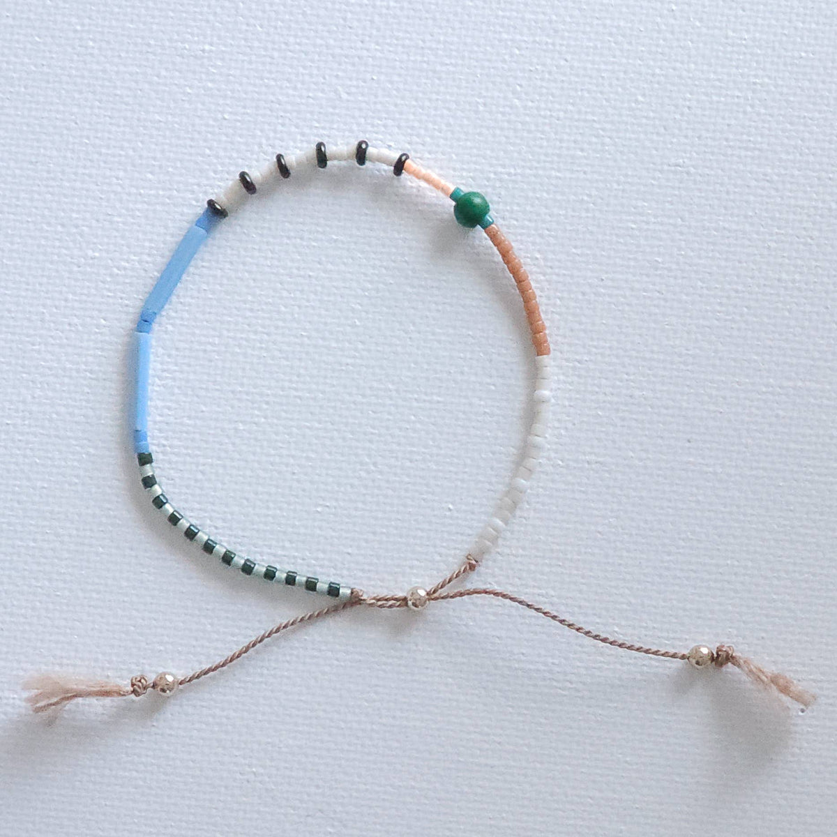 Adjustable Beaded Bracelet No. 149 • Multi-Color