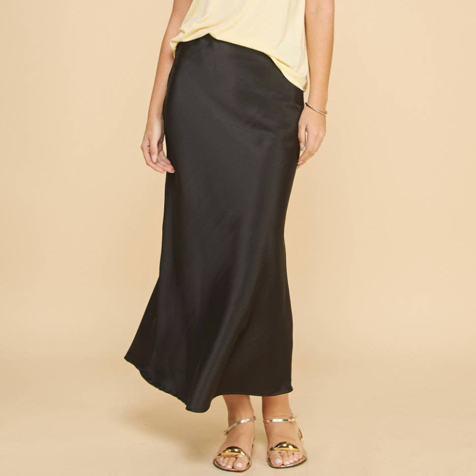 Satin Skirt • Black