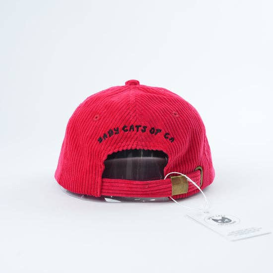 Catsicle Corduroy Adult Hat Red