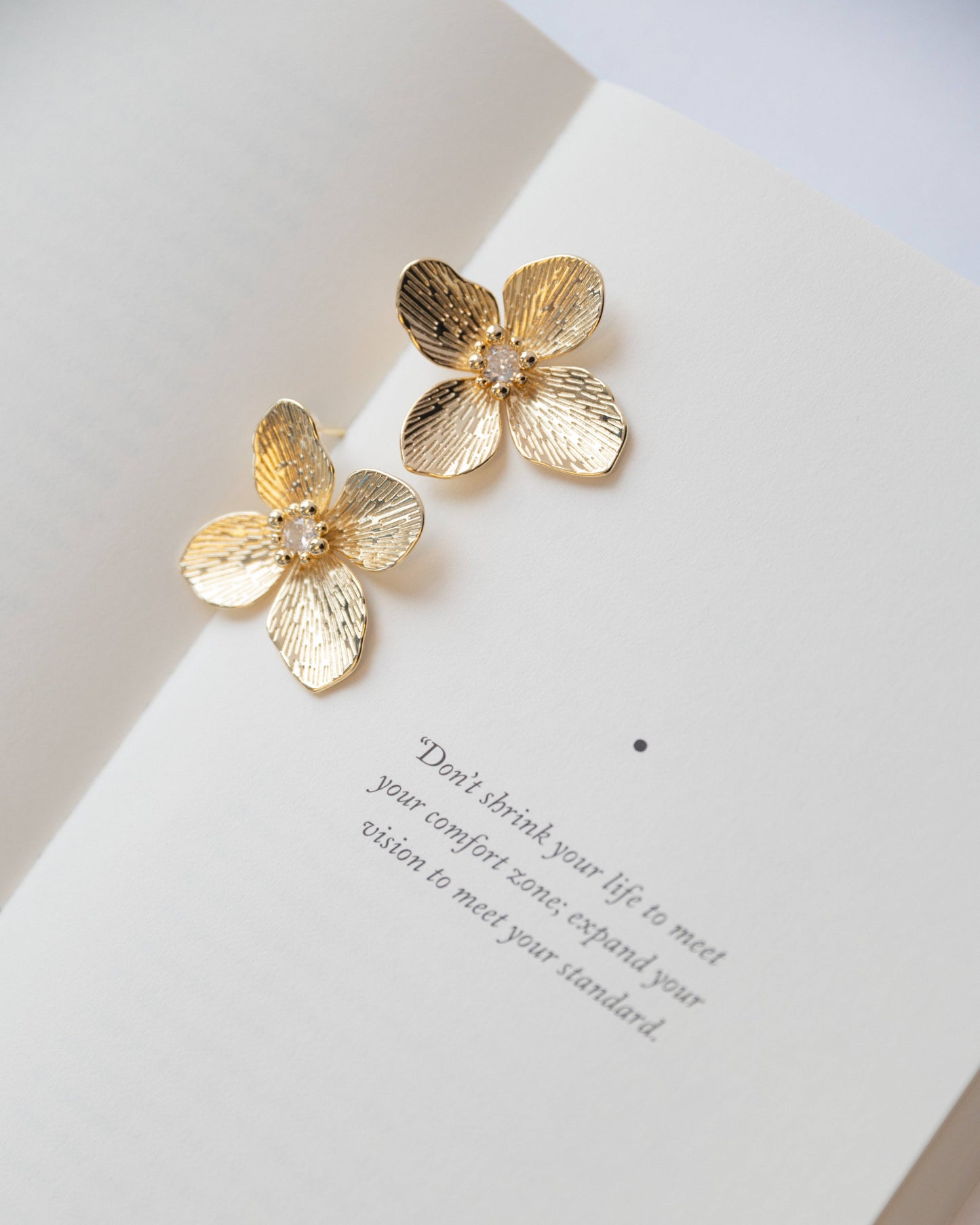Flower Bloom Statement Earrings • Gold Filled
