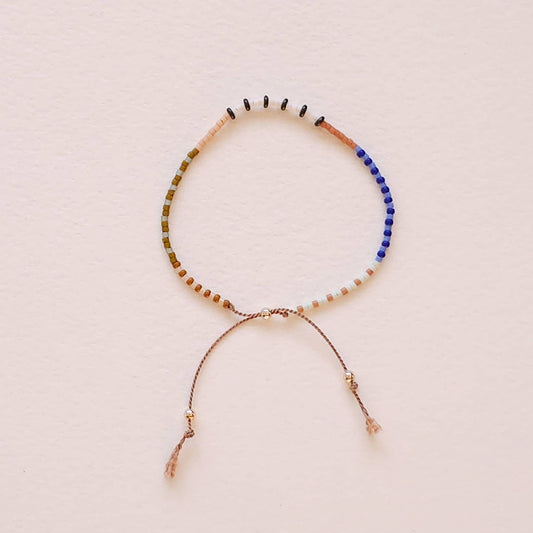 Adjustable Beaded Bracelet No. 155 • MultiColor