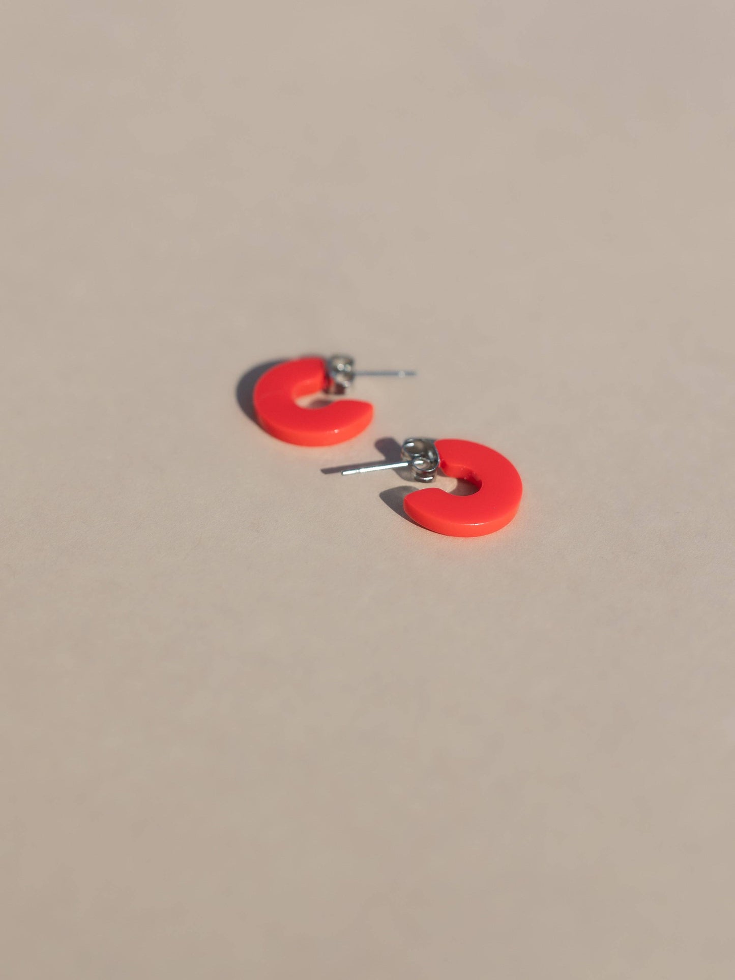 Nat + Noor • Mali Hoop Earrings • Cherry Red