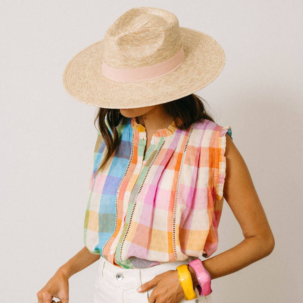 Plaid Augustine Top • Rainbow