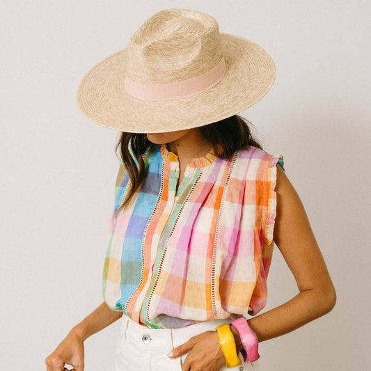 Plaid Augustine Top • Rainbow