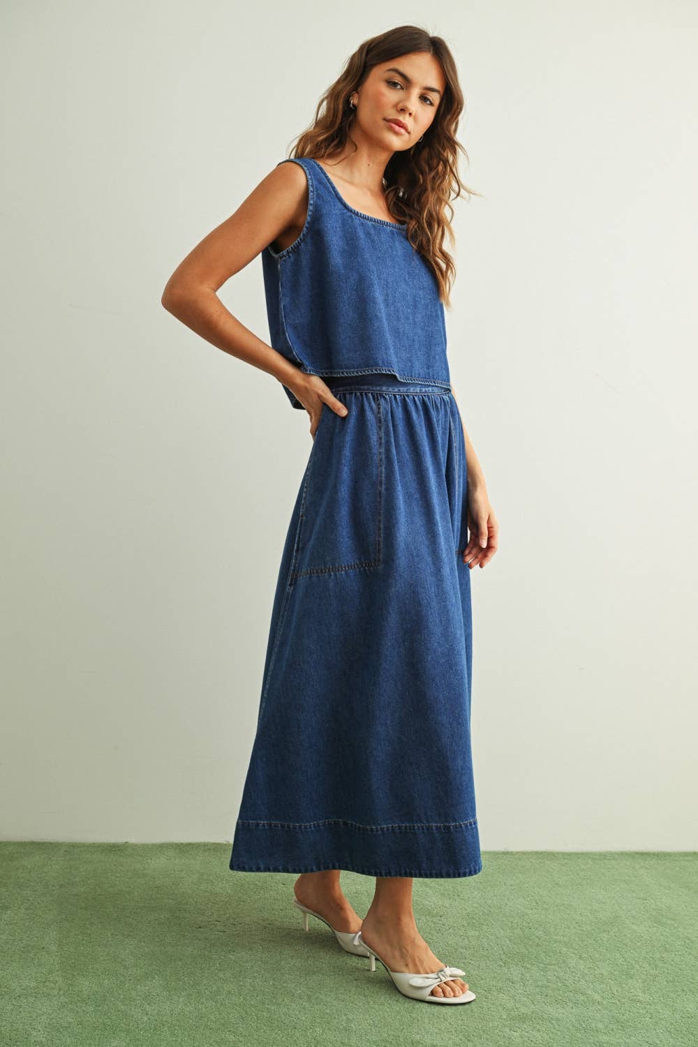 A Line Denim Skirt • Classic Wash
