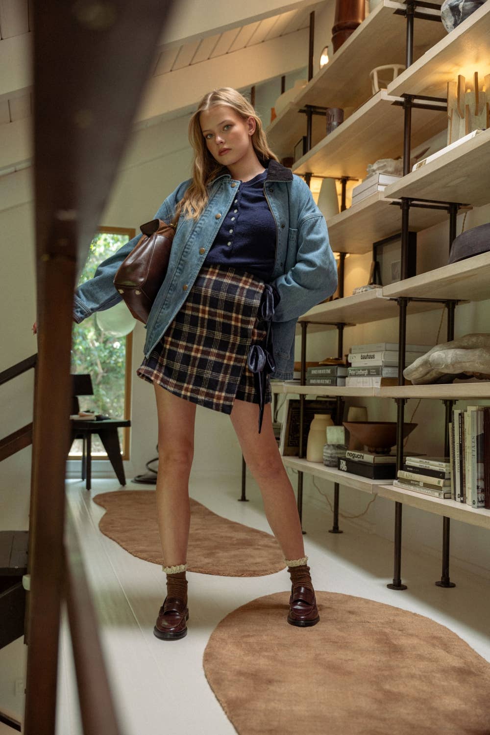 Contrast Collar Utility Jacket • Denim