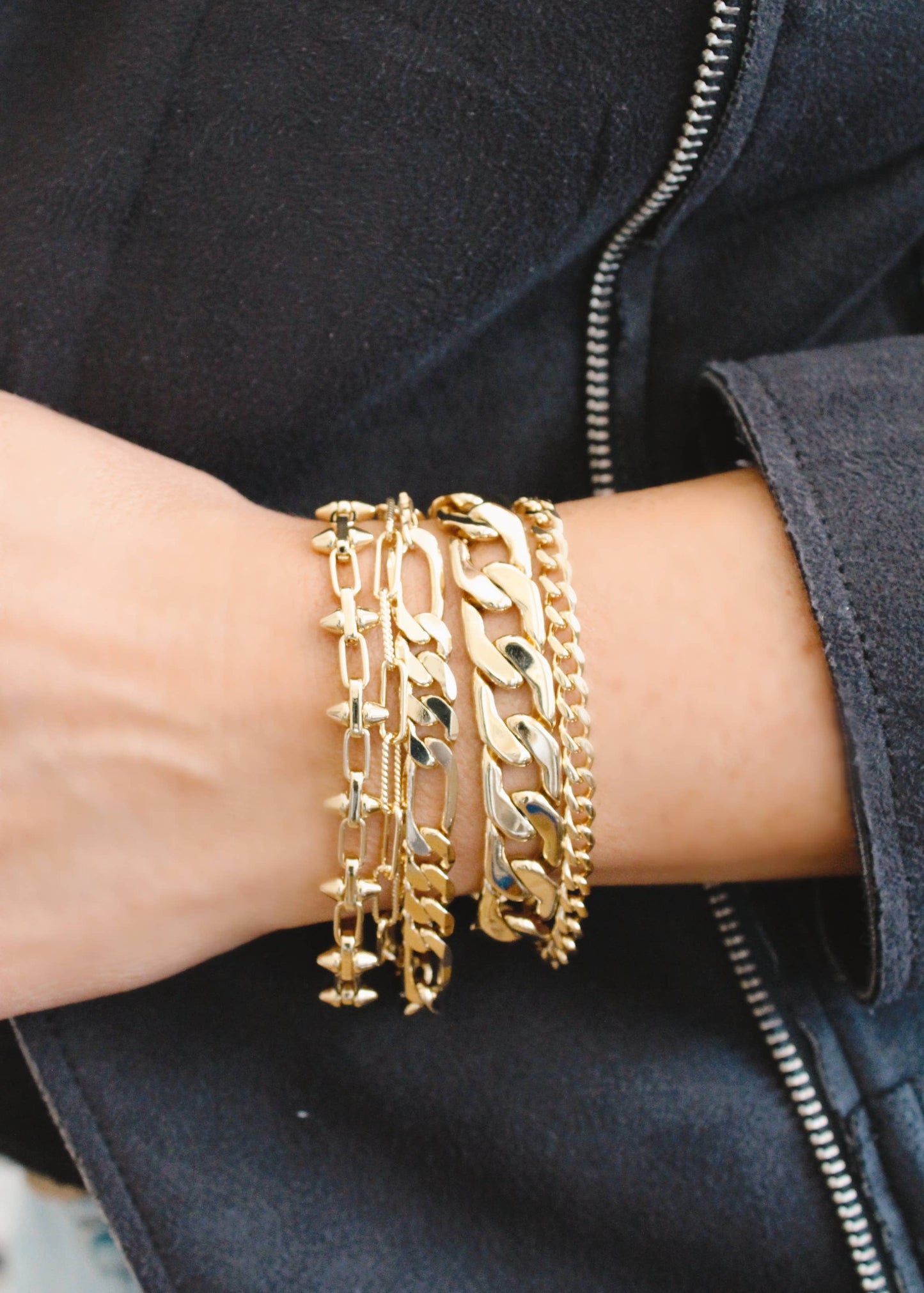 Ava Chunky Figuaro Chain Bracelet • 14K Gold Fill