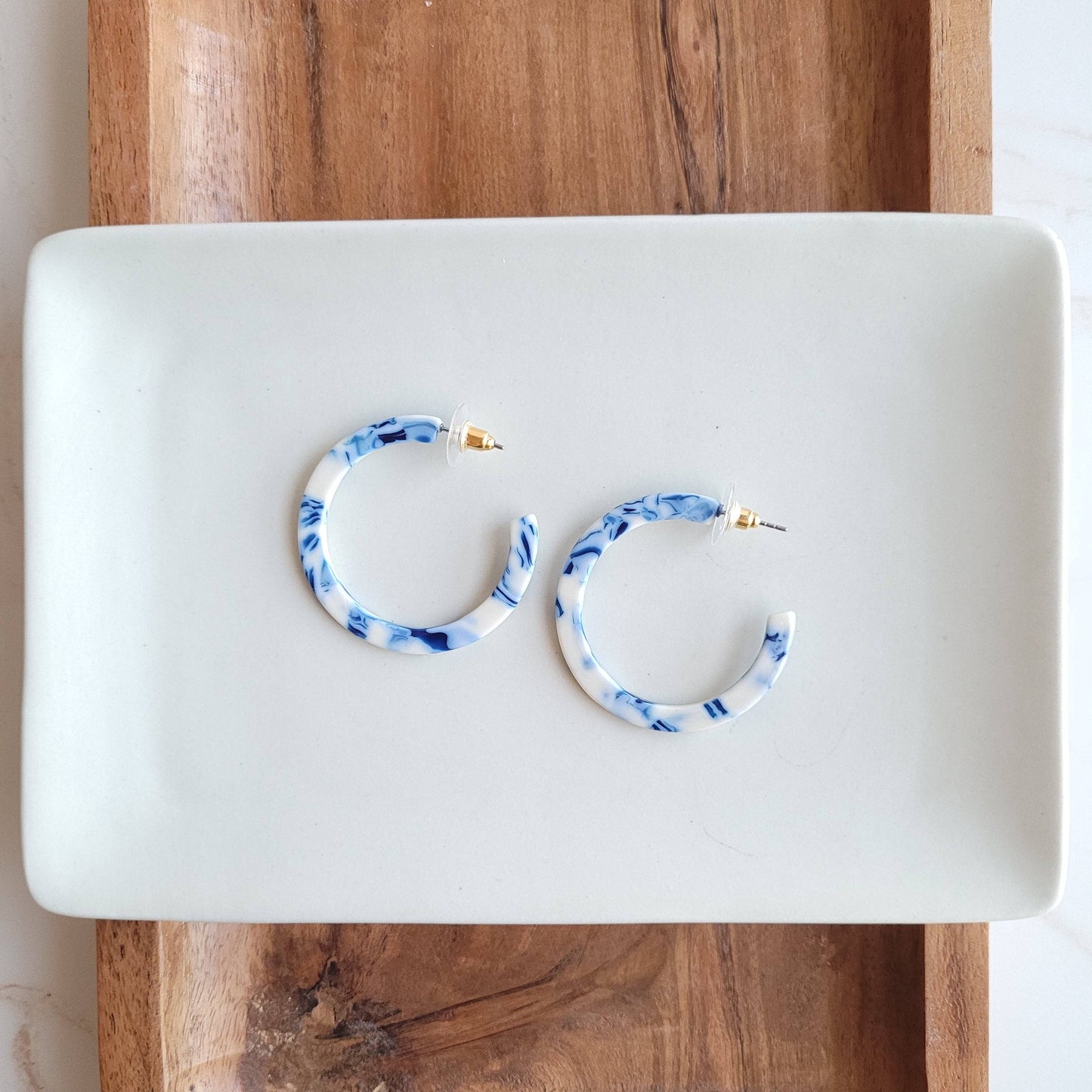 Camy Hoops • Greek Goddess Blue